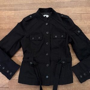 Appraisal girls belted button front utility jacket size 8
 b48